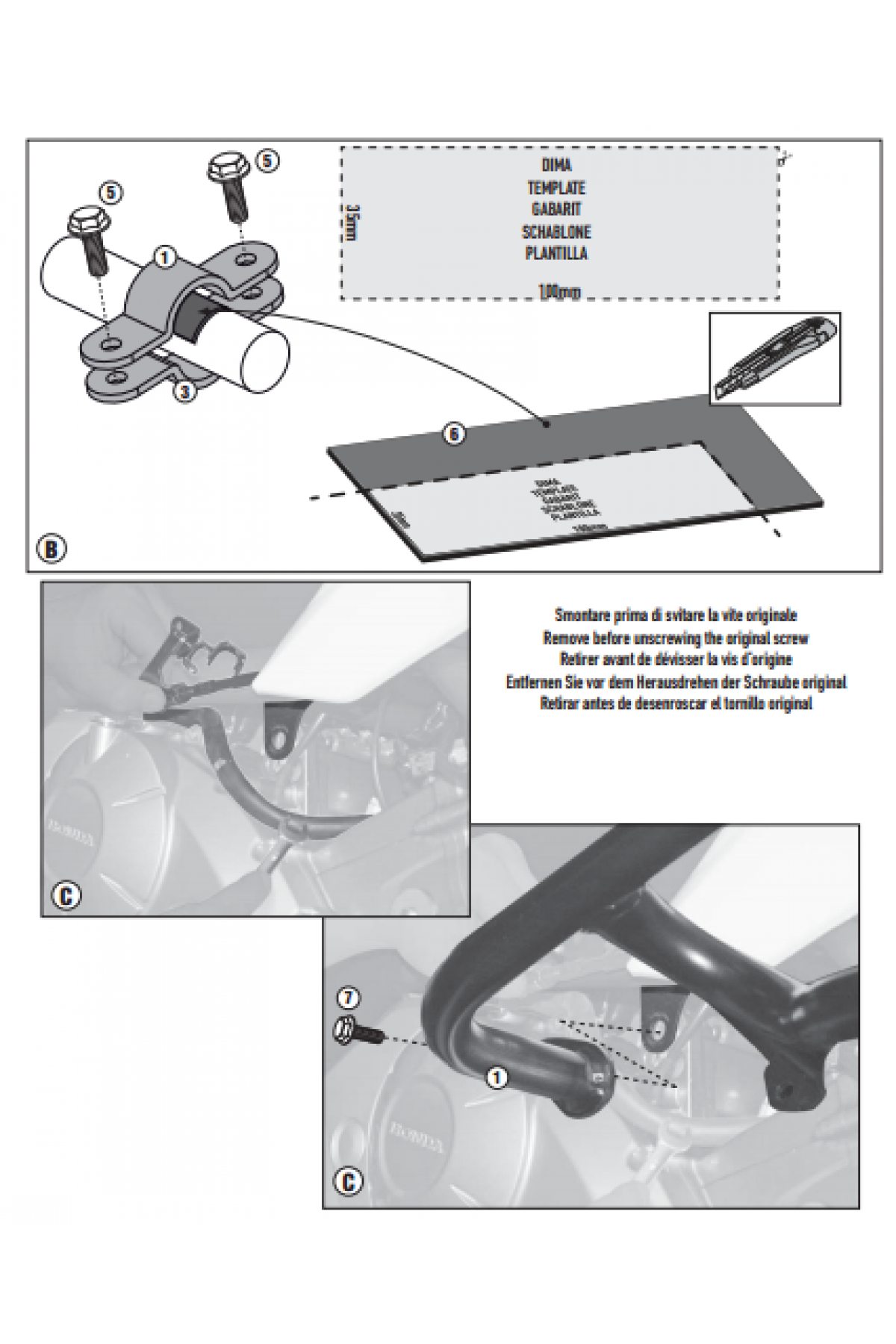 KAPPA KN1111 HONDA NC 700 X-S NC 750 X-S - NC 750 X-S DCT (12-20) KORUMA DEMİRİ