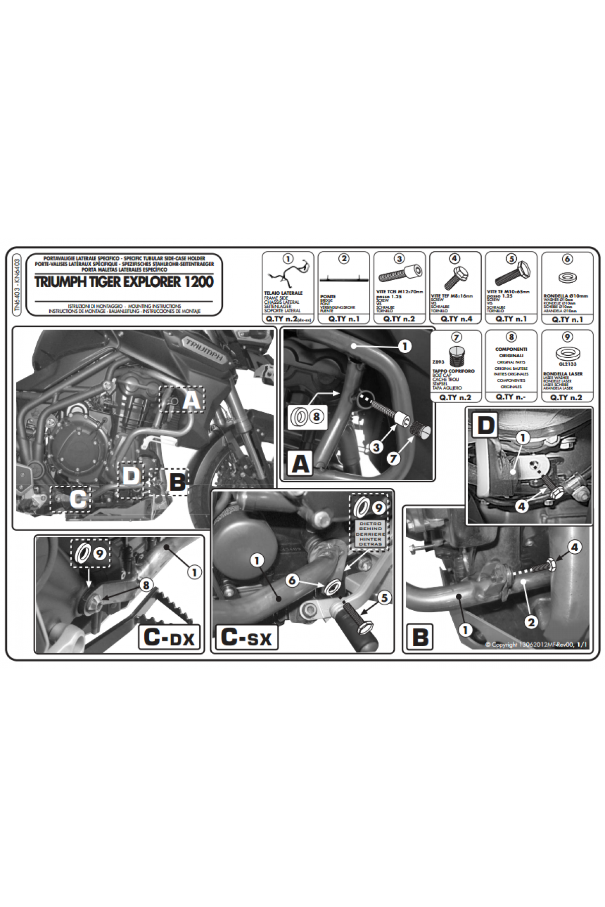 KAPPA KN6403 TRIUMPH TIGER EXPLORER 1200 (12-15) KORUMA DEMİRİ