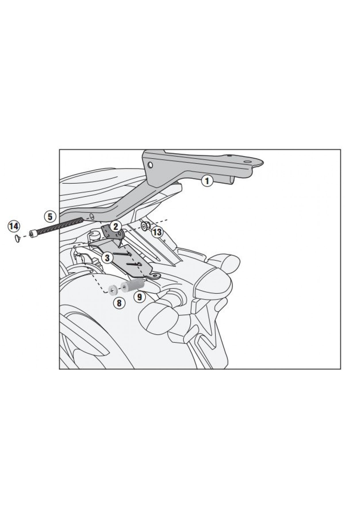 GIVI 2118FZ YAMAHA MT-07 (14-17) ARKA ÇANTA TAŞIYICI