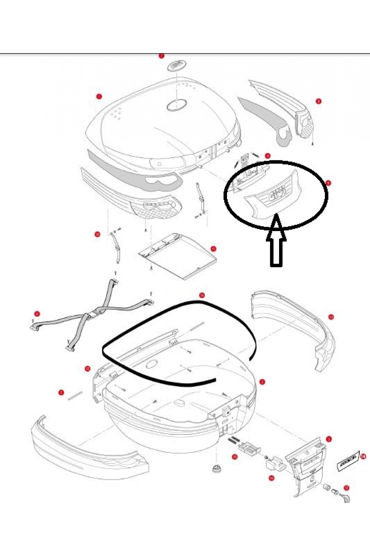GIVI Z694FR ÇANTA ORTA REFLEKTÖRÜ SET GRİ E55