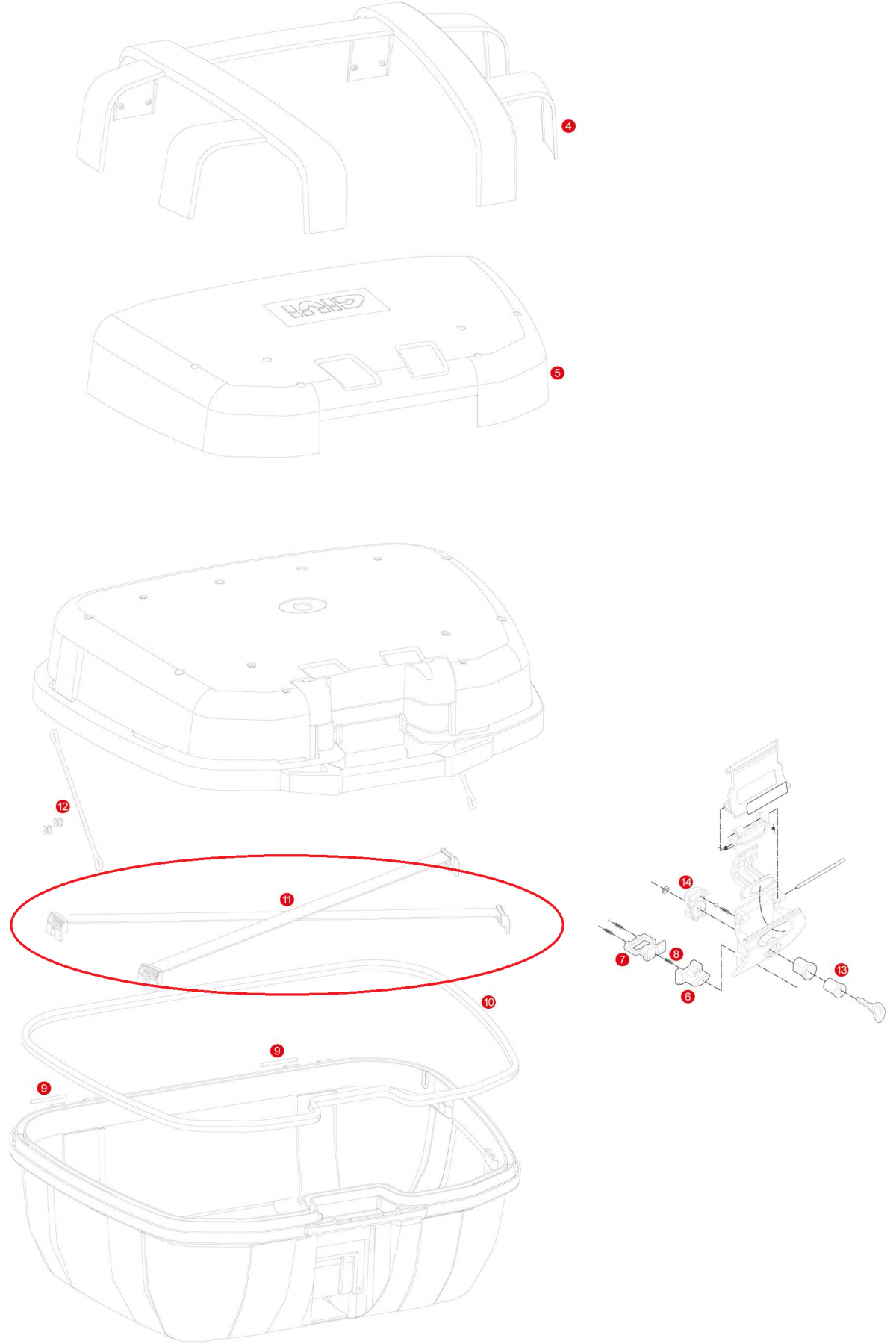 GIVI Z2170R ÇANTA İÇ KEMER TRK52