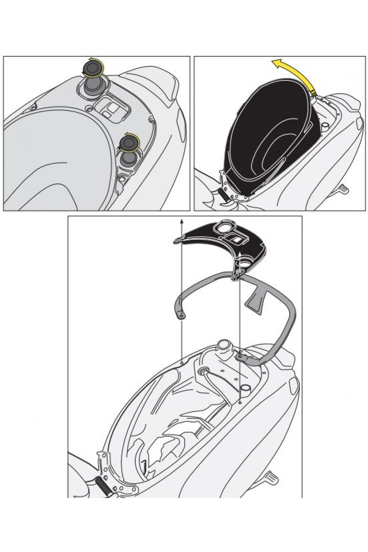 GIVI SR5608CR PIAGGIO VESPA PRIMAVERA 50-125 (14-15) - SPRINT 50-125 (14-15) ARKA ÇANTA TAŞIYICI