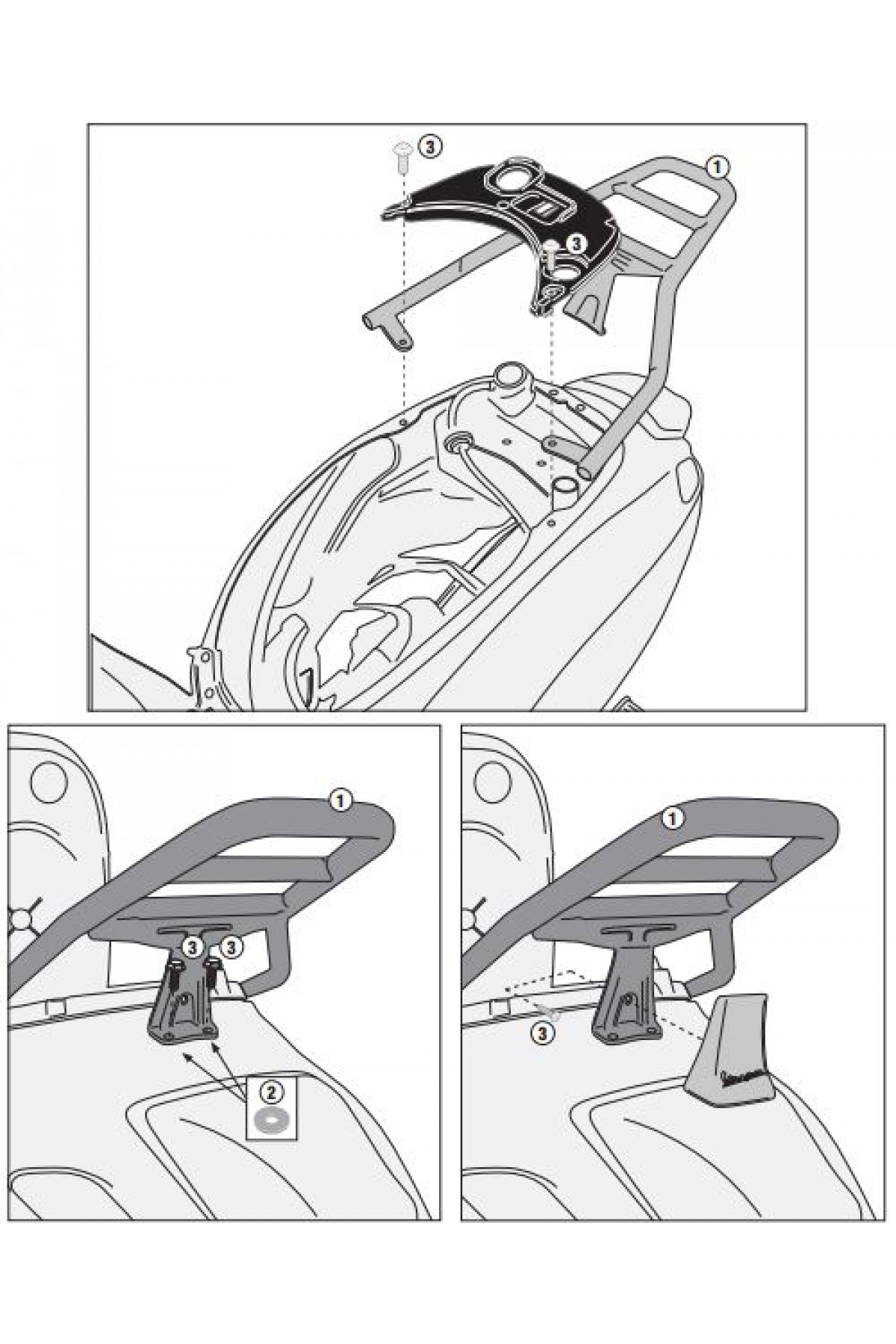 GIVI SR5608CR PIAGGIO VESPA PRIMAVERA 50-125 (14-15) - SPRINT 50-125 (14-15) ARKA ÇANTA TAŞIYICI