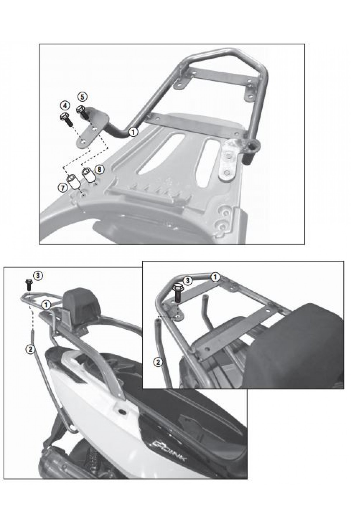 GIVI SR6101 KYMCO G-DINK 125-300 (12-17) ARKA ÇANTA TAŞIYICI