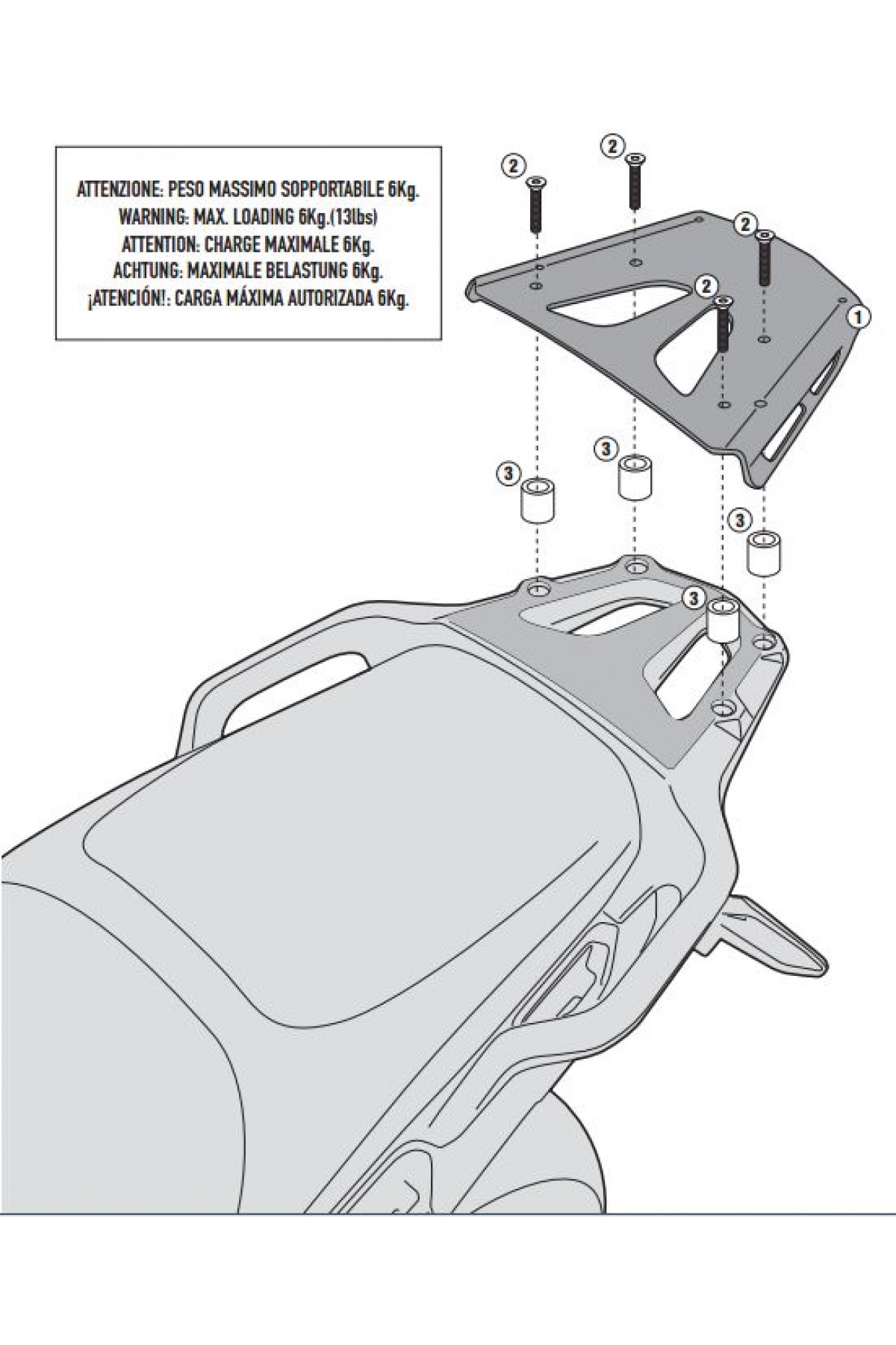 GIVI SRA1110 HONDA VFR 1200X CROSSTOURER (12-19) ARKA ÇANTA TAŞIYICI