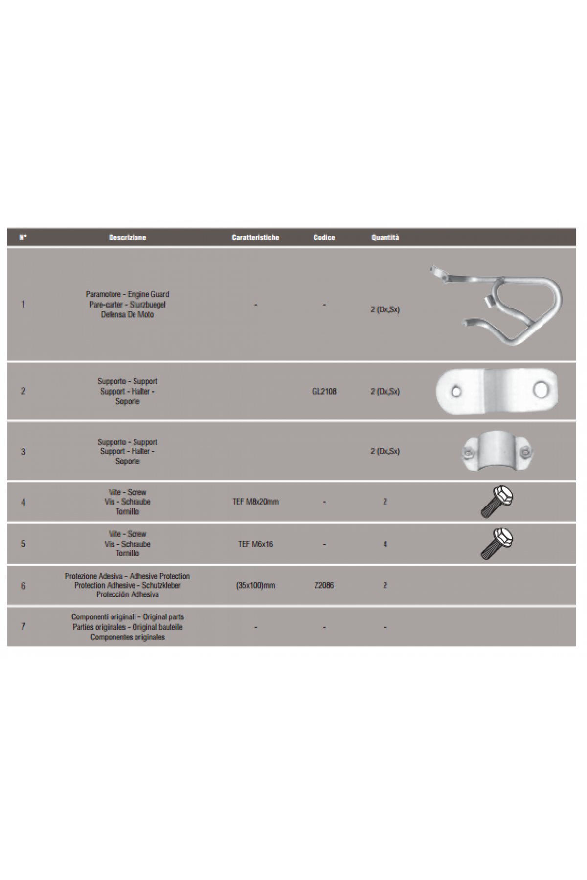 GIVI TN1111 HONDA NC 700 X-S NC 750 X-S - NC 750 X-S DCT (12-20) KORUMA DEMİRİ