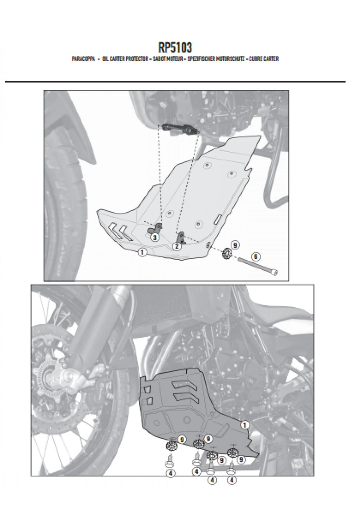 GIVI RP5103 BMW F650GS - F800GS (08-17) - F700GS (13-17) - F800GS ADV. (13-18) KARTER KORUMA