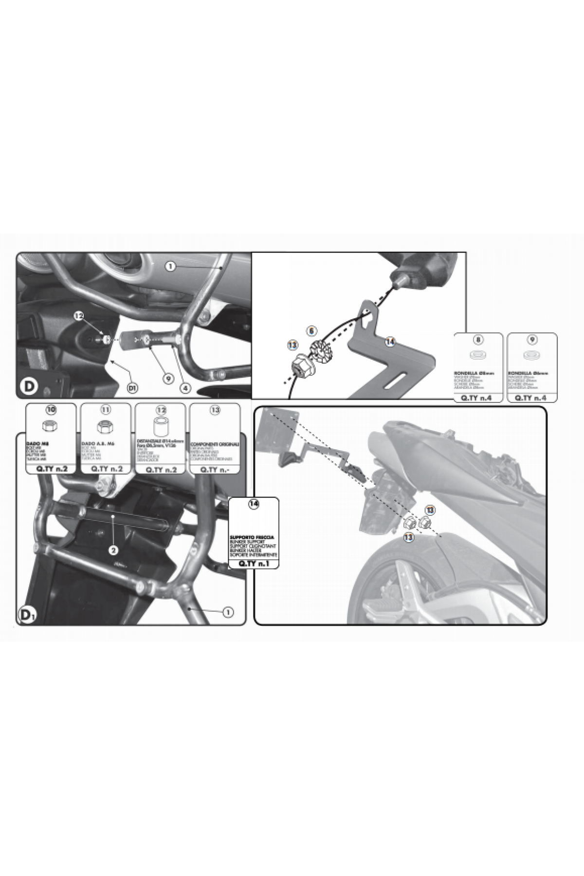 GIVI PLX538 SUZUKI GSR 600 (06-11) YAN ÇANTA TAŞIYICI