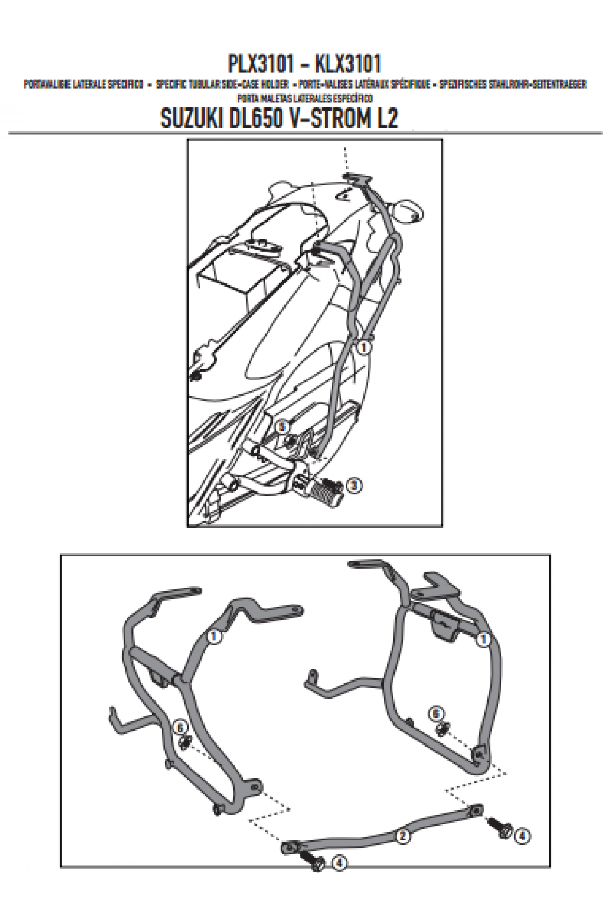 GIVI PLX3101 SUZUKI DL 650 V-STROM (11-16) YAN ÇANTA TAŞIYICI