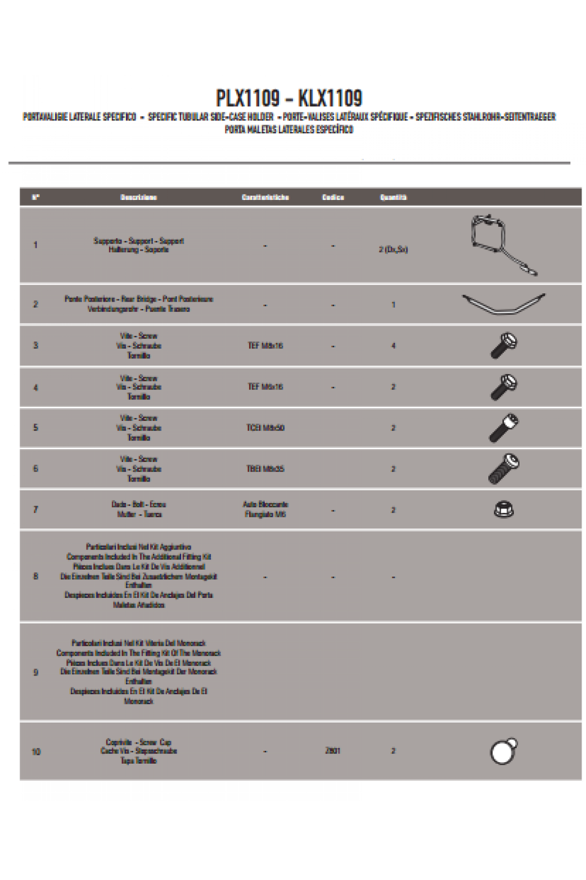 GIVI PLX1109 HONDA INTEGRA 700 (12-13) YAN ÇANTA TAŞIYICI