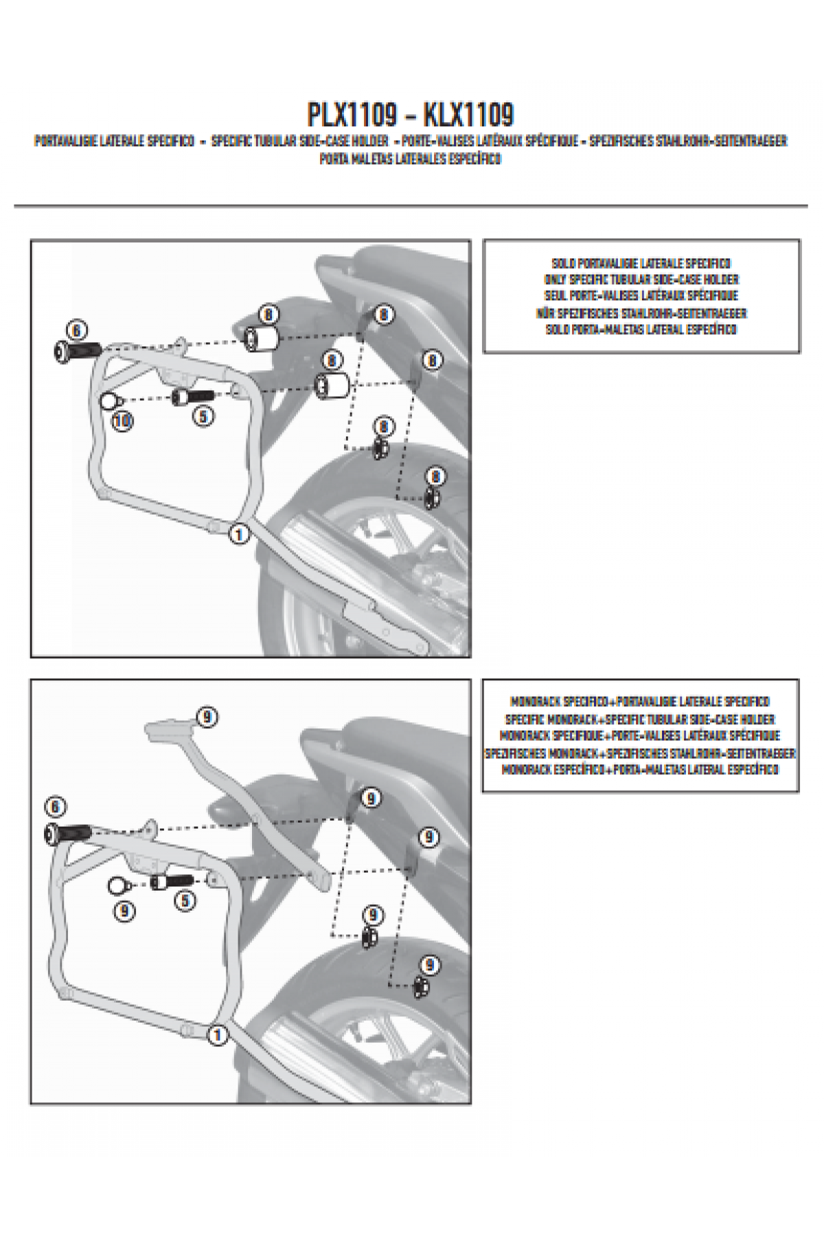 GIVI PLX1109 HONDA INTEGRA 700 (12-13) YAN ÇANTA TAŞIYICI