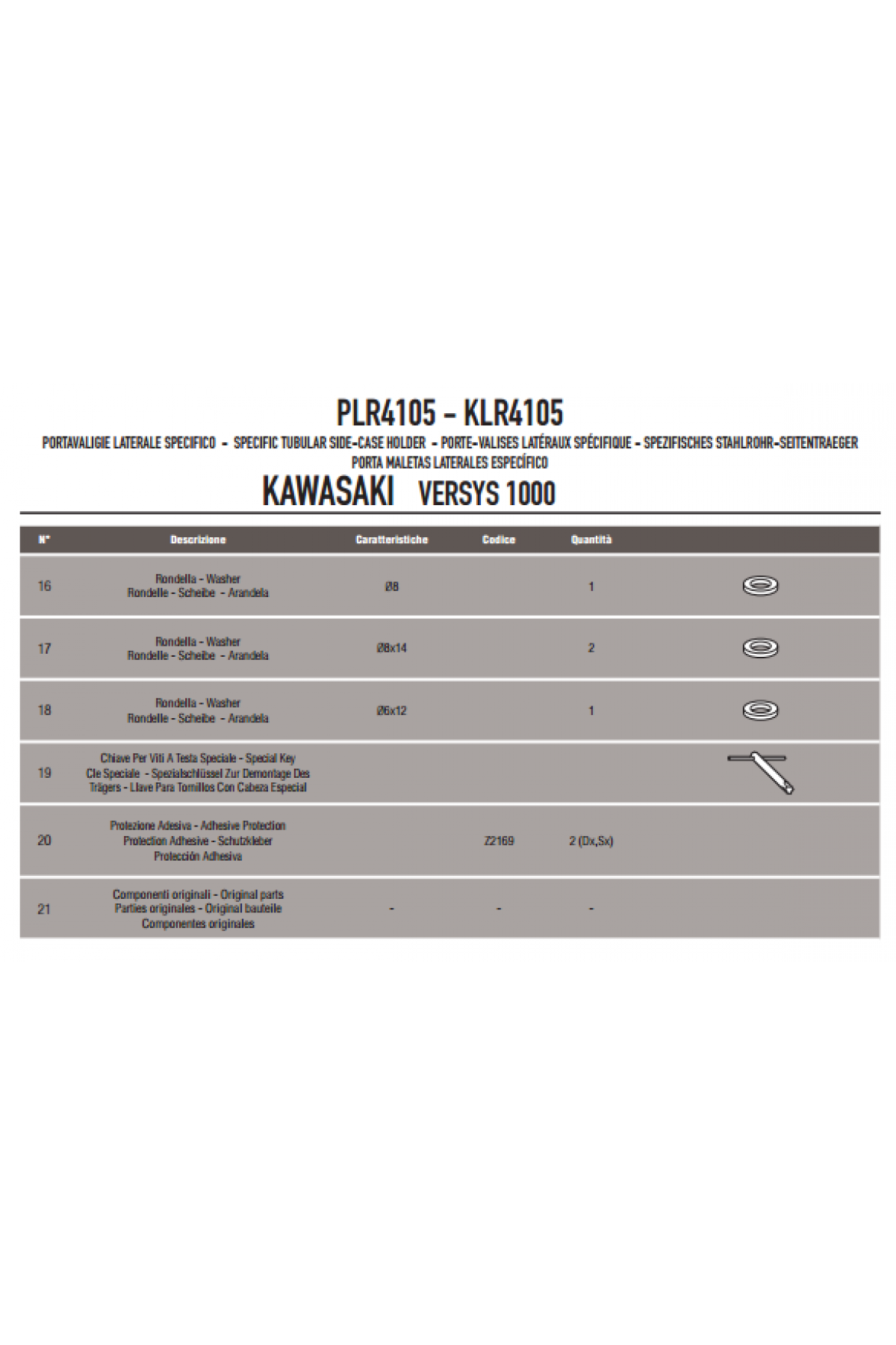 GIVI PLR4105 KAWASAKI VERSYS 1000 (12-14) YAN ÇANTA TAŞIYICI