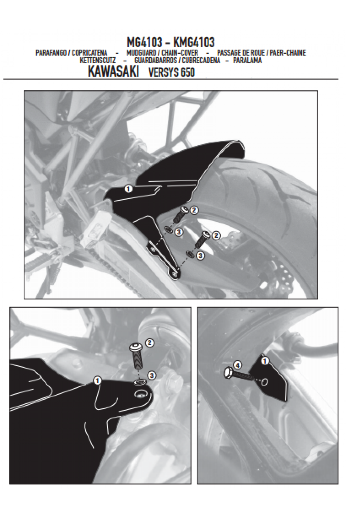 GIVI MG4103 KAWASAKI VERSYS 650 (06-22) ÇAMURLUK