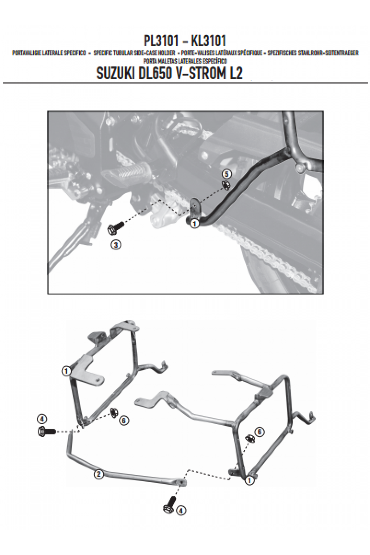 GIVI PL3101 SUZUKI DL 650 V-STROM (11-16) YAN ÇANTA TAŞIYICI