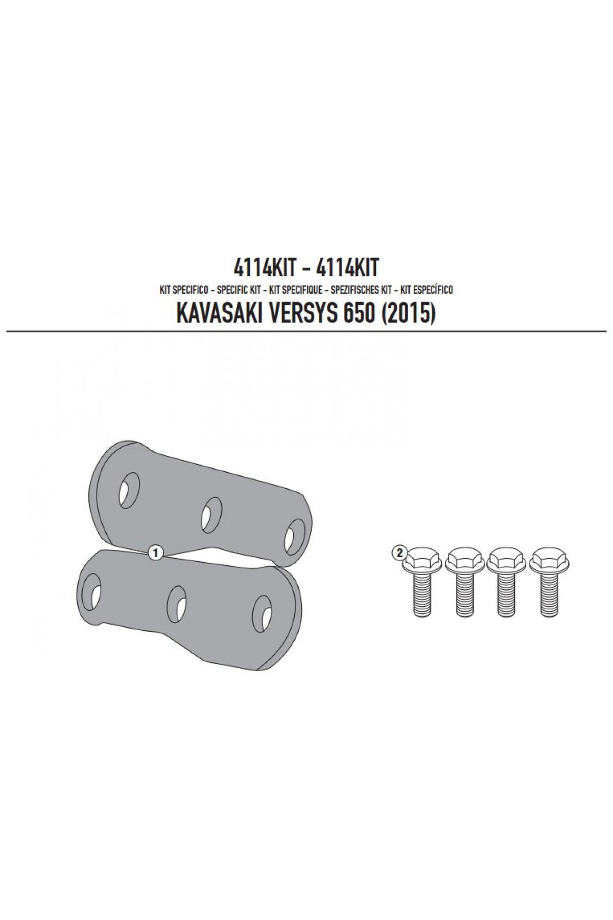 KAPPA 4114KITK KAWASAKI VERSYS 650 (15-21) YAN ÇANTA TAŞIYICI BAĞLANTI KITI