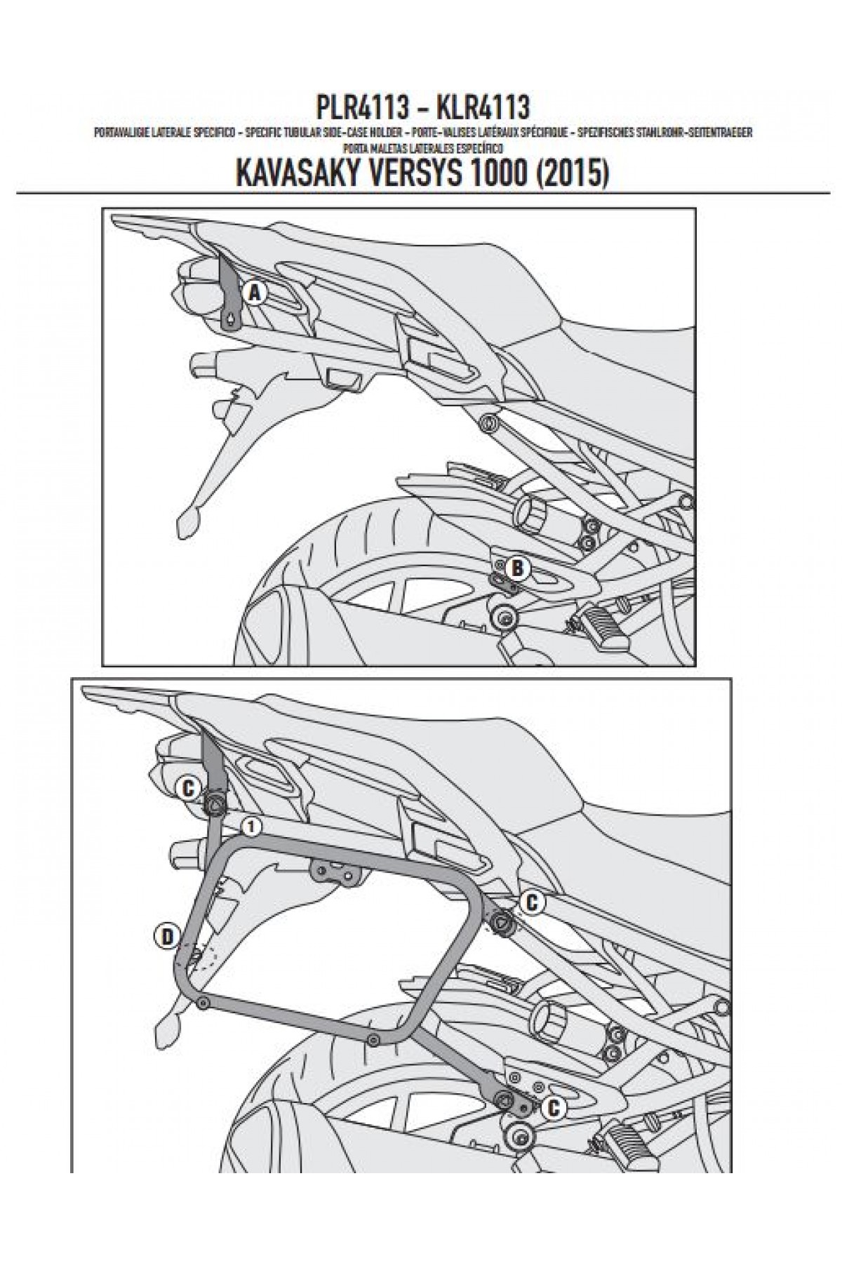 GIVI PLR4113 KAWASAKI VERSYS 1000 (15-16) YAN ÇANTA TAŞIYICI