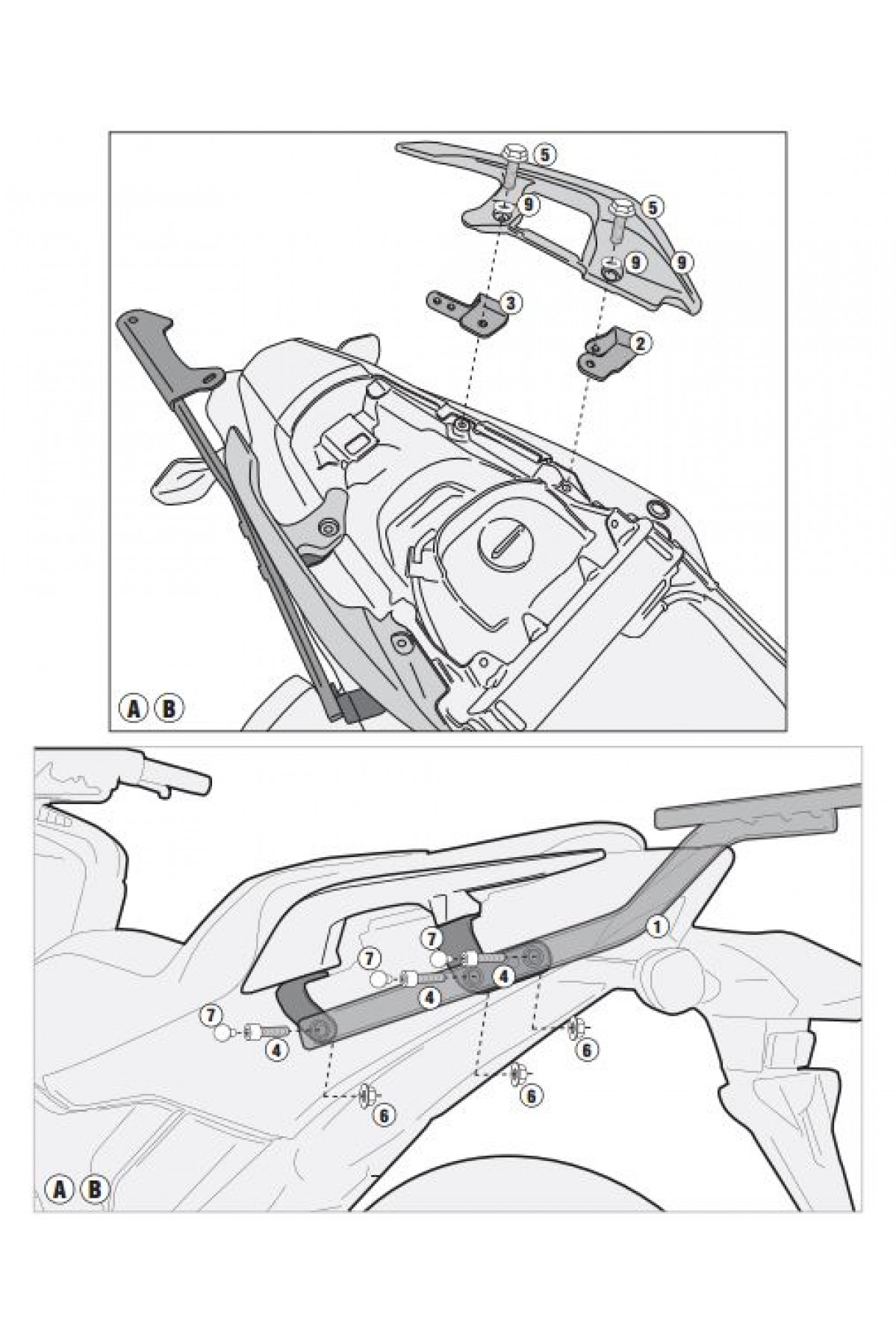 KAPPA KZ1127 HONDA INTEGRA 750 (14-15) ARKA ÇANTA TAŞIYICI