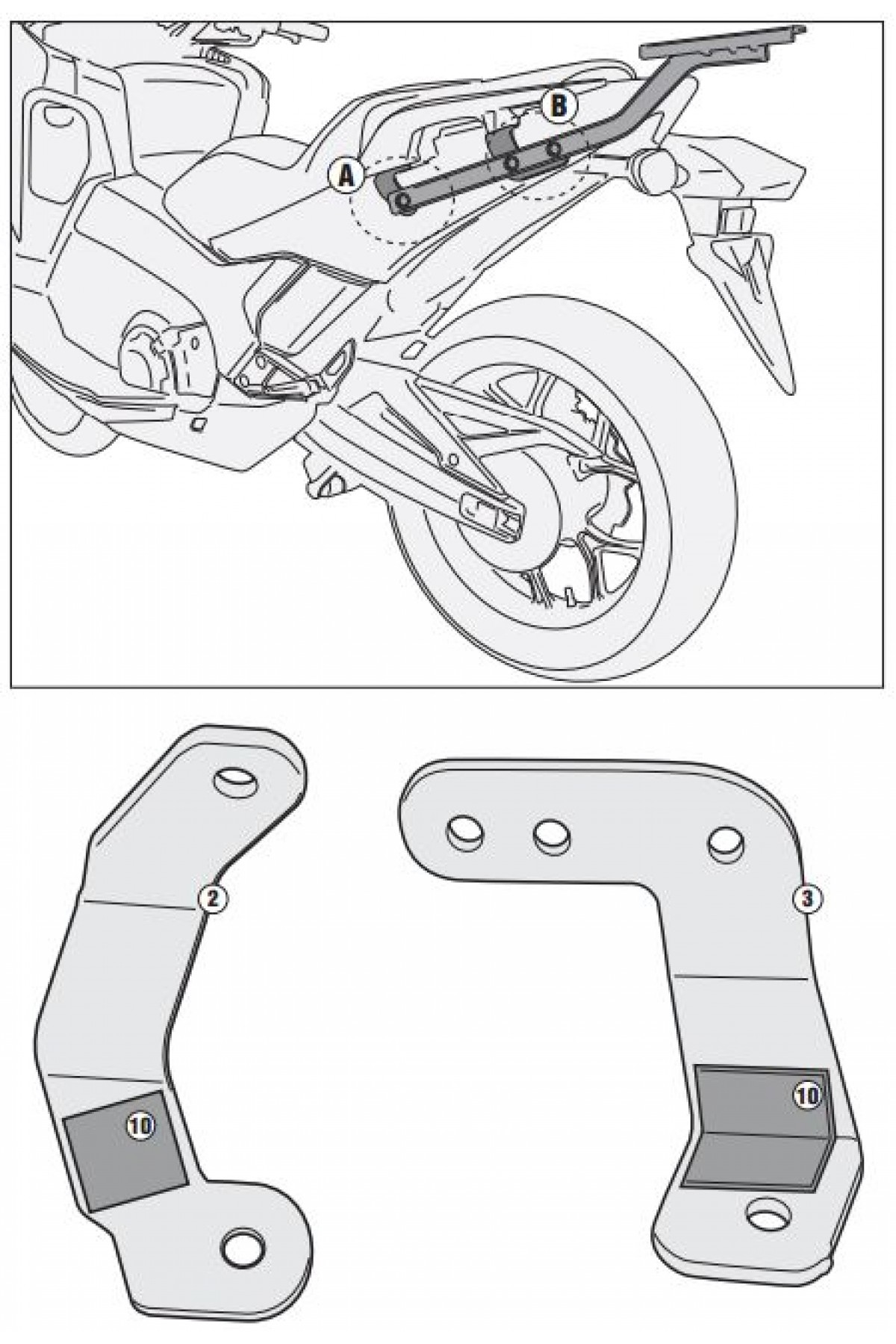 KAPPA KZ1127 HONDA INTEGRA 750 (14-15) ARKA ÇANTA TAŞIYICI