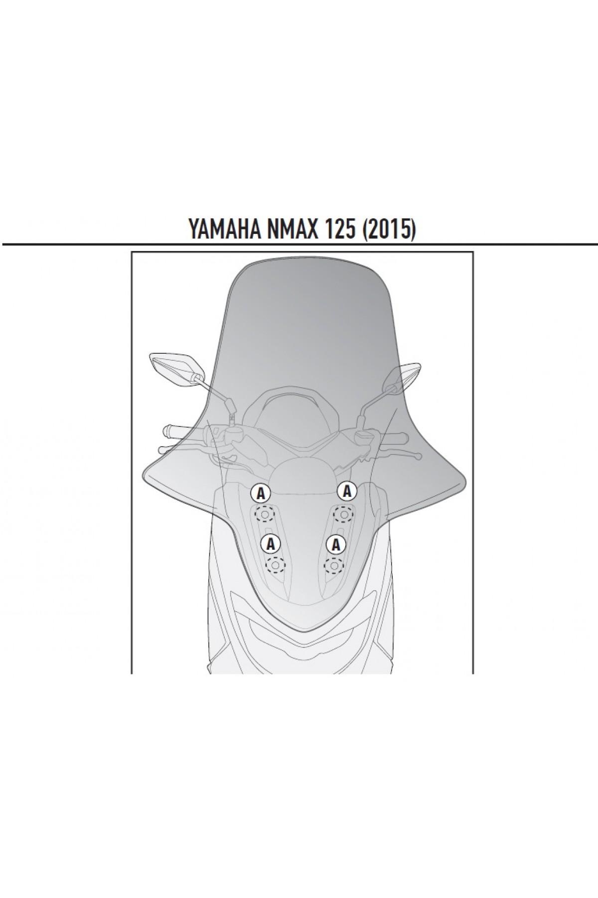 GIVI D2123KIT YAMAHA N-MAX 125-155 (15-20) RÜZGAR SİPERLİK BAĞLANTISI