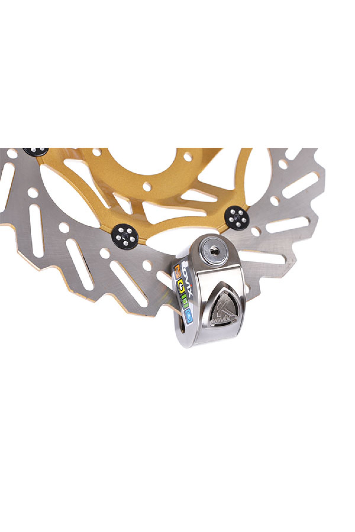 KOVIX KD6-BM ALARMLI DİSK KİLİT GRİ