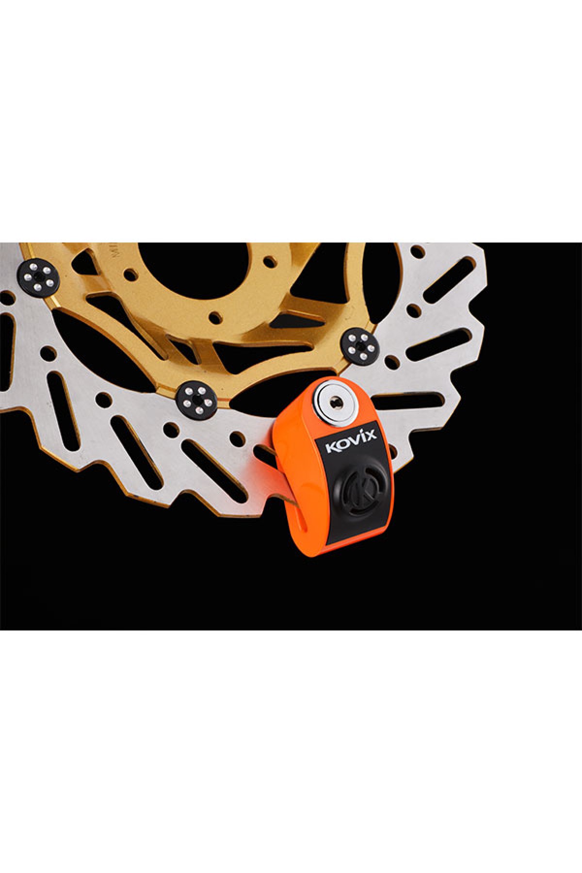 KOVIX KD6-FO ALARMLI DİSK KİLİT TURUNCU