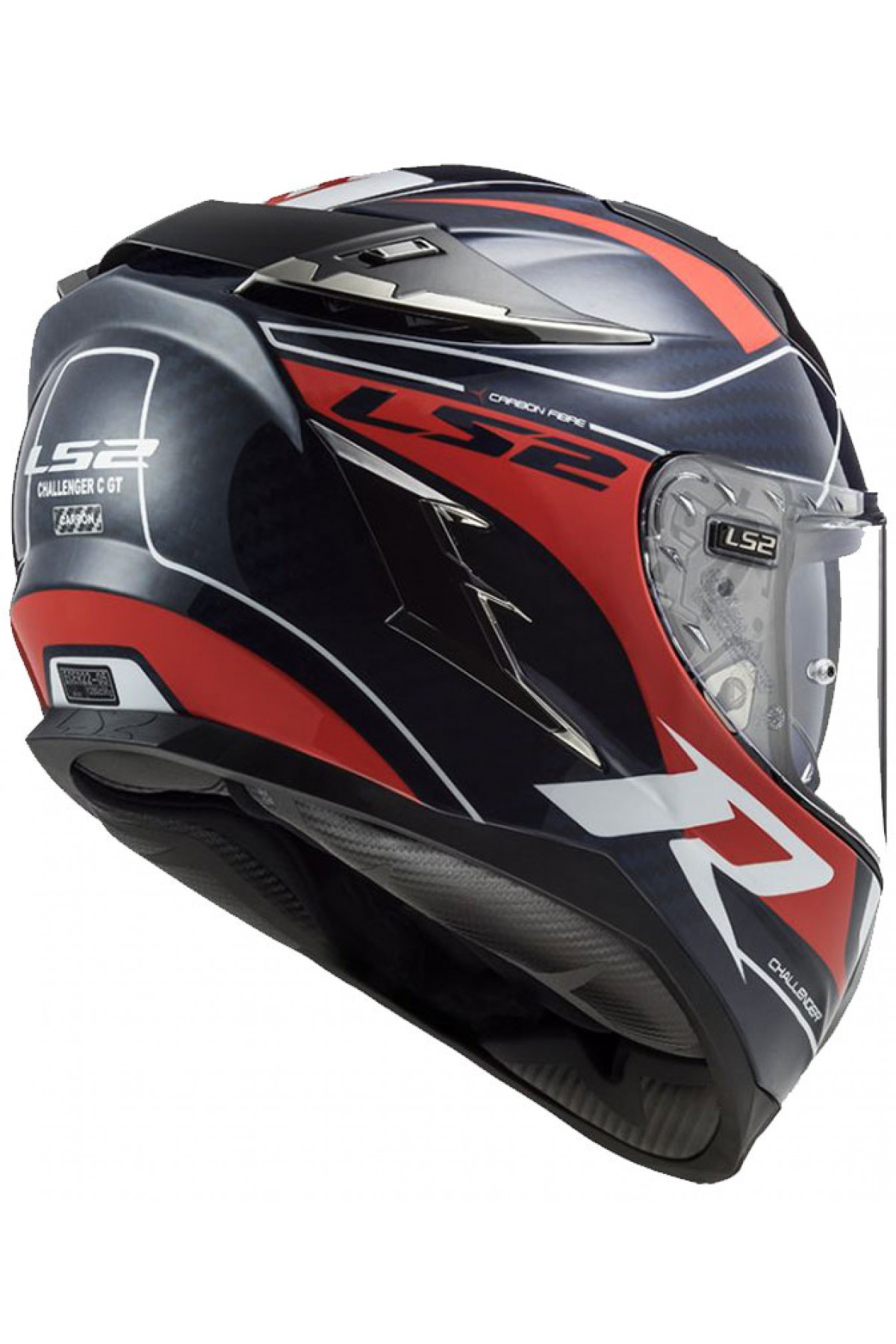 LS2 CHALLENGER C GRID MAVİ-KARBON-KIRMIZI KASK