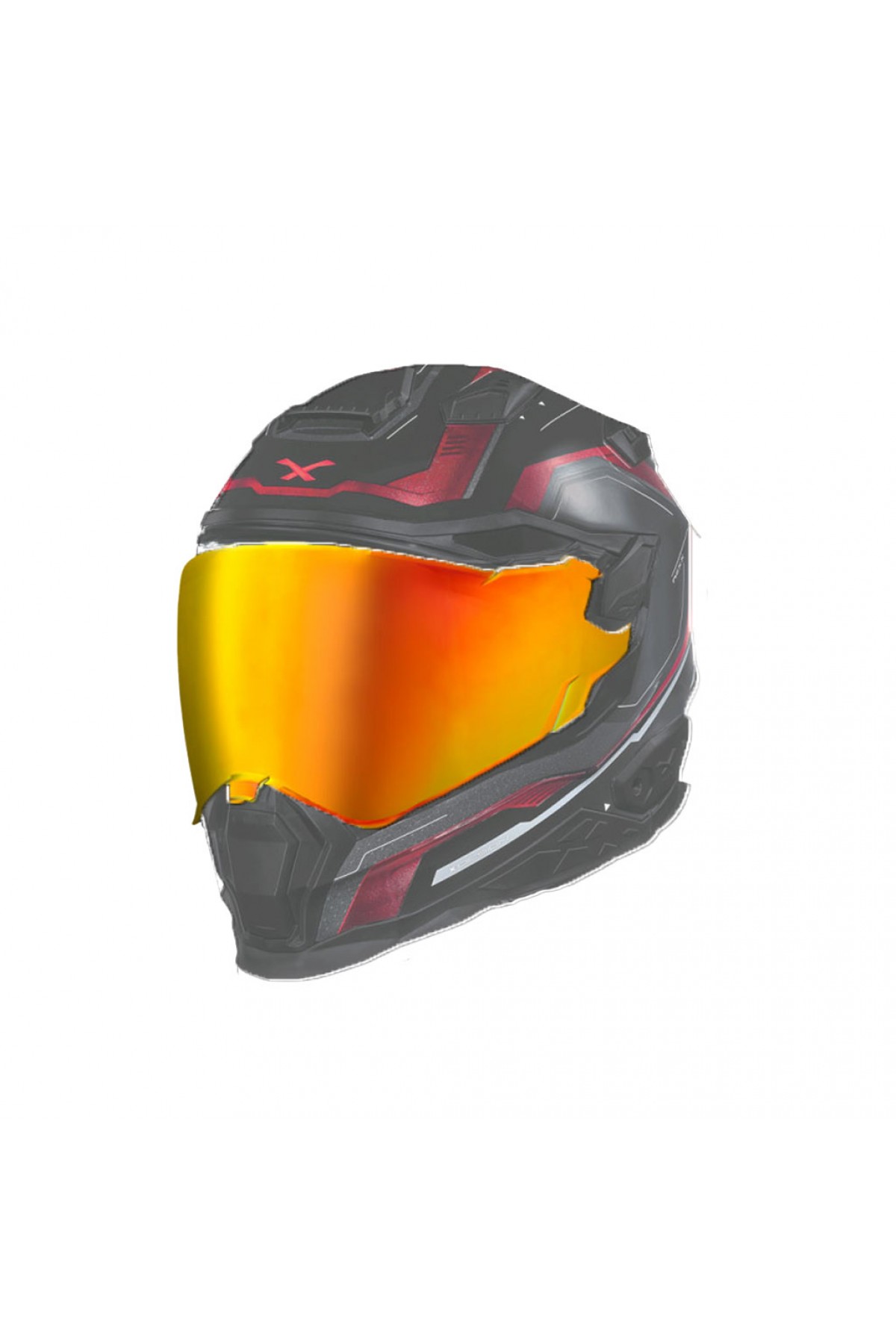 NEXX X.WED 2 - X.D1 - X.WST 2 KASK CAMI IRIDIUM KIRMIZI