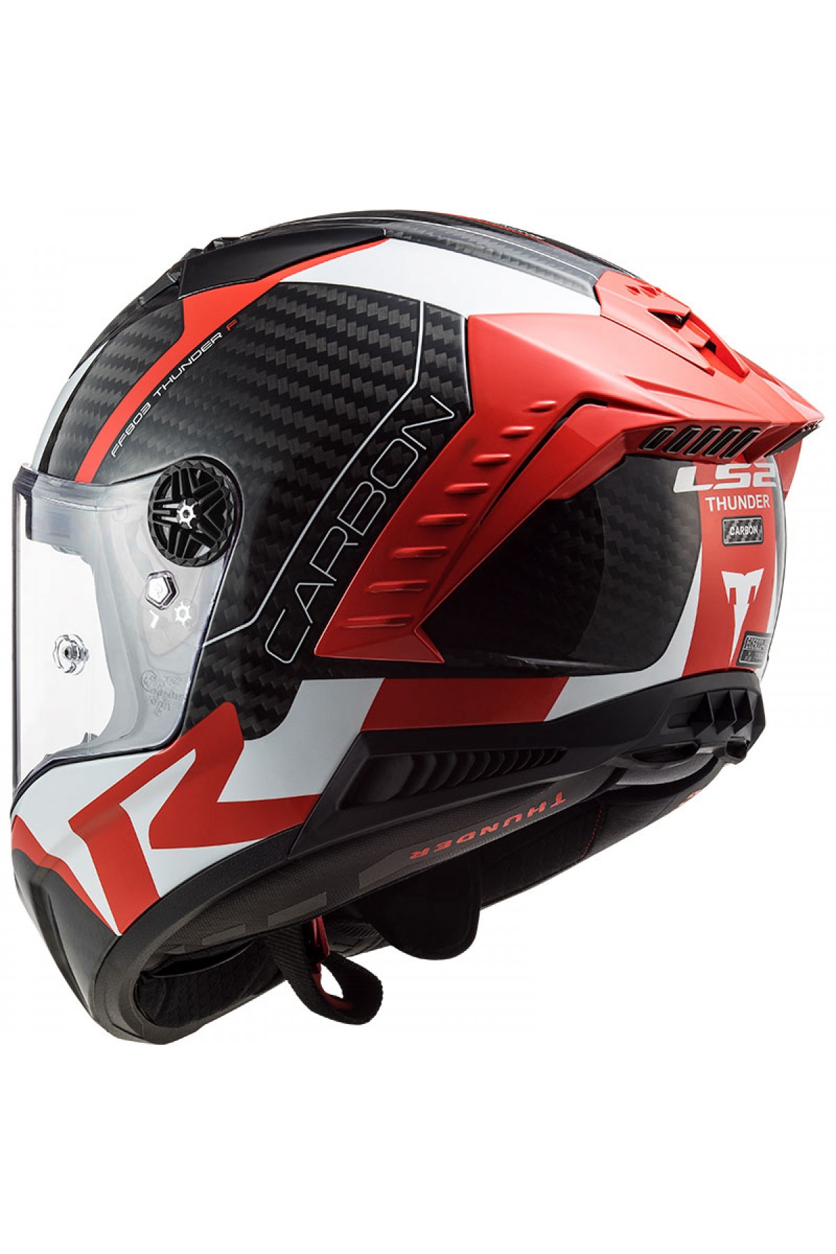 LS2 THUNDER RACING 1 KIRMIZI-BEYAZ KASK