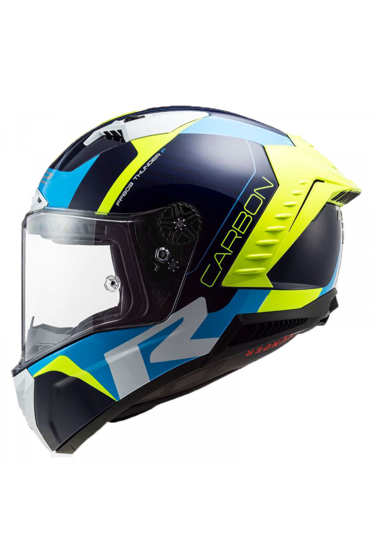 LS2 THUNDER RACING 1 MAVİ-NEON SARI KASK
