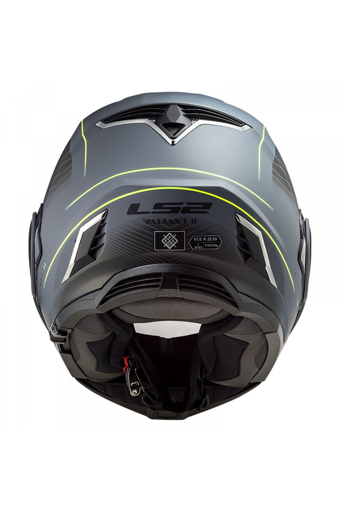 LS2 VALIANT 2 COOPER MAT TITANIUM-SİYAH KASK