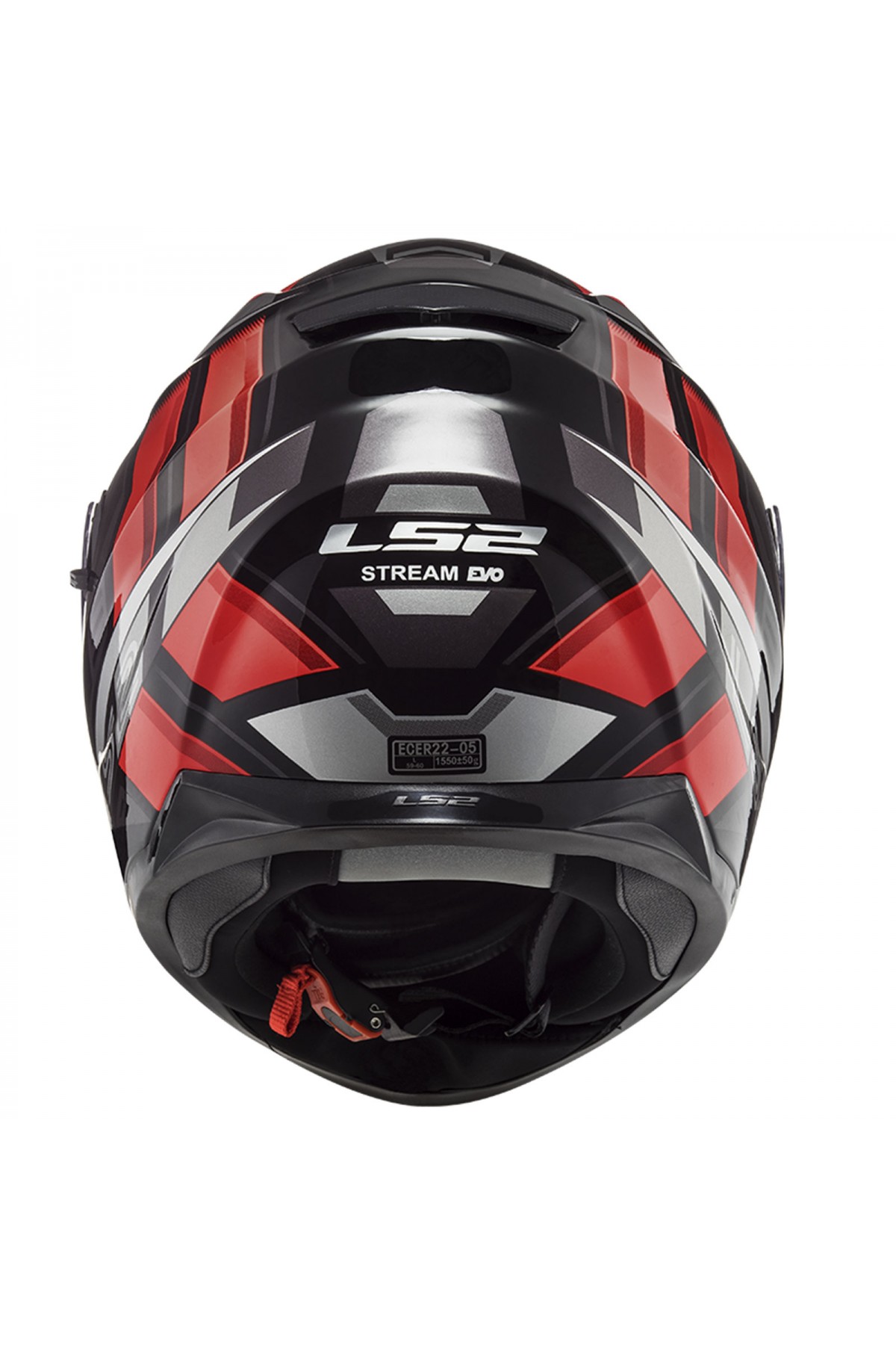 LS2 STREAM EVO LOOP SİYAH-KIRMIZI KASK